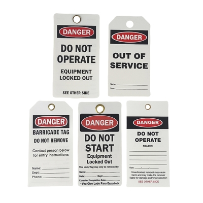 Industry Equipment Locked Out Pvc Safety Lockout Tag Warning Tags