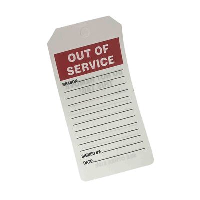 Customized  Vinyl Safety Tag Waterproof Tear Resistant UV Resistant Fast Response for Safety Products