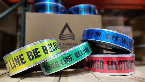 Custom Printed Logo Underground Detectable Tape Laminated PET/ Foil/Polyethylene Mixture Roll Colorful Non-adhesive Warning Tape