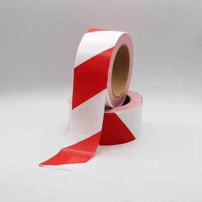 Custom Printed Logo Red and White Safety Warning Tape PE Non-Adhesive Barrier Tape for Construction Sites