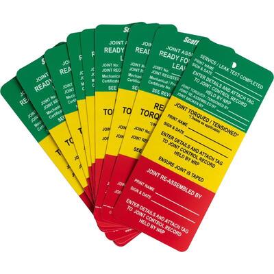 Multi Stage Flange Tag PVC Durable Waterproof Inspection Tag for Pipeline Valve Equipment Safety Maintenance Identification