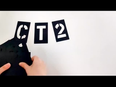 Impression personnalisée en PVC Rectangle Numéro noir et pochoir à lettres pour le public