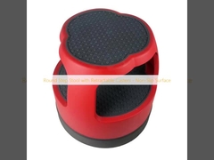 Tabouret à marche ronde avec roulettes rétractables - Surface antidérapante