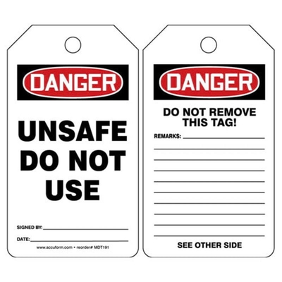 Étiquette de sécurité en plastique personnalisée Étiquette de verrouillage rectangulaire en PVC imperméable