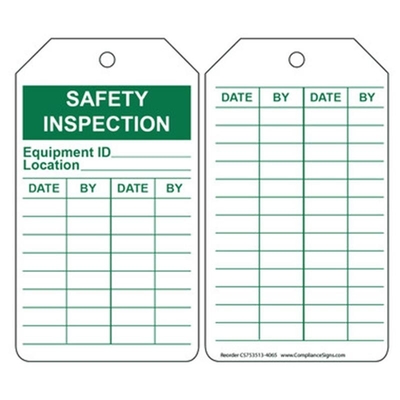 Étiquette d'inspection imprimable en PVC résistant à l'eau