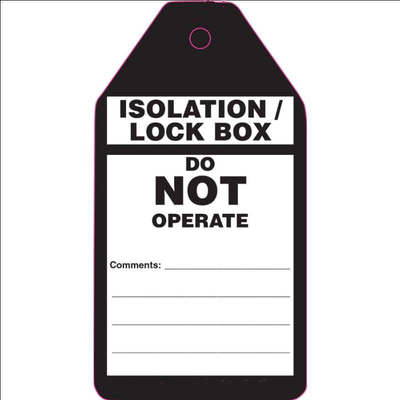 Étiquette d'isolation PVC étiquette de verrouillage étanche