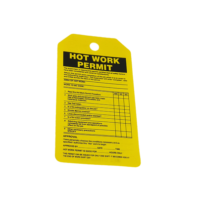 Signes d'avertissement de sécurité en plastique sur mesure Étiquette de sécurité Étiquettes de verrouillage en PVC