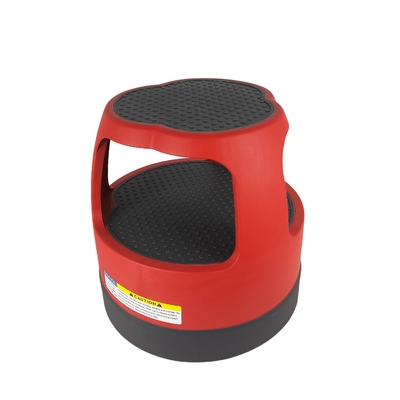Tabouret à pas ronde de couleur personnalisable avec roulettes rétractables - Surface antidérapante