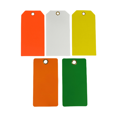 Étiquette en PVC vierge Vinyle imperméable à l'eau Logo imprimé Étiquette en plastique pour bagages cadeaux