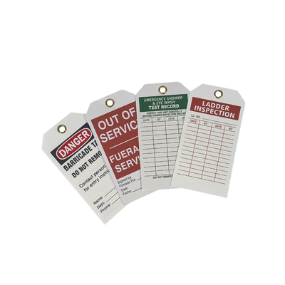 Plastic Safety Lockout Tags with Danger Header for Electrical Department