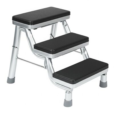 Tabouret à 2 marches, design pliable, léger et durable, surface antidérapante, tabouret ottoman pour la maison, adapté à la cuisine et à la salle de bain