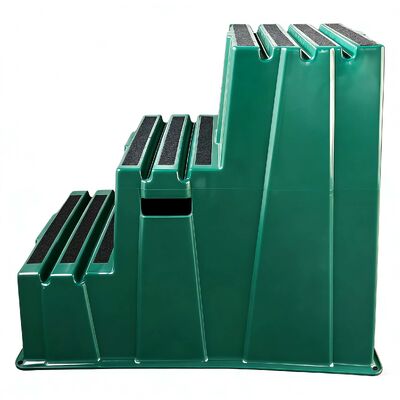 Durable HDPE Stackable Step Stool with 500 lb Load Capacity Eco-friendly and Non-slip Design