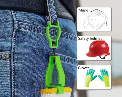 Clip de gant de sécurité anti-perte en plastique POM haute résistance personnalisé, antidérapant pour gants de travail