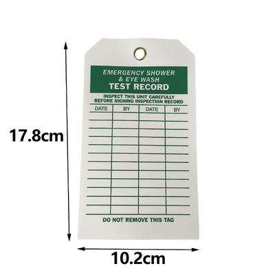 Étiquette volante personnalisée en PVC imperméable pour bons de réparation avec plastification film pour la sécurité industrielle