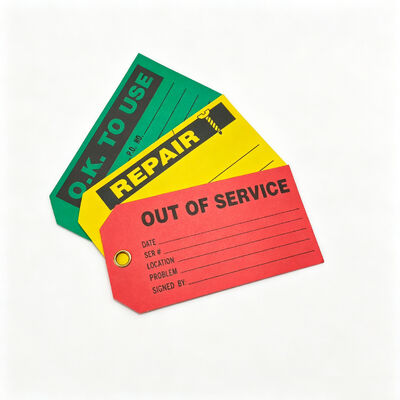 Étiquette de sécurité LOTO personnalisée en PVC imperméable pour l'état de l'équipement, étiquette d'avertissement de maintenance de machine pour consignation/déconsignation