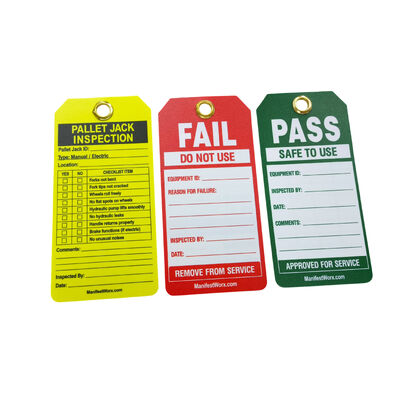 Étiquette de sécurité LOTO personnalisée en PVC imperméable pour l'état de l'équipement, étiquette d'avertissement de maintenance de machine pour consignation/déconsignation
