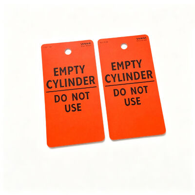Cylindre vide en PVC imperméable à l'eau personnalisé N'utilisez pas d'étiquette de sécurité LOTO, d'étiquette d'avertissement pour les équipements de bouteilles de gaz pour les étiquettes de verrouillage