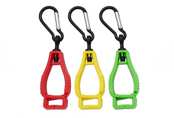 Clip de gant en plastique multicolore avec mousqueton, porte-gant de sécurité pour travailleur de la construction