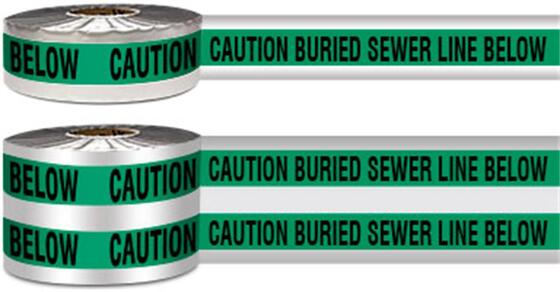Custom Printed Underground Detectable  PE Aluminum Backing  Roll Warning Tape Plastic Barrier Tape