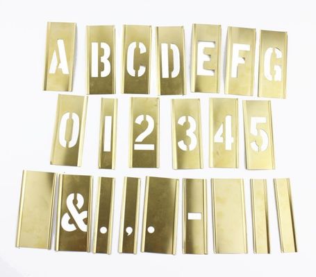 Adjustable Standard Brass Interlocking Stencils Letter and Number Sets for Paint