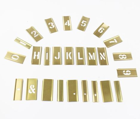 Adjustable Standard Brass Interlocking Stencils Letter and Number Sets for Paint